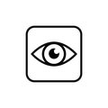 Eye icon sign on white. Royalty Free Stock Photo