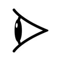 Eye icon, vector symbol isolated. Royalty Free Stock Photo