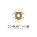 eye icon and vision design logo isolated sign symbol vector Intuition and spirituality Royalty Free Stock Photo