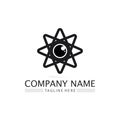 eye icon and vision design logo isolated sign symbol vector Intuition and spirituality Royalty Free Stock Photo