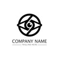 eye icon and vision design logo isolated sign symbol vector Intuition and spirituality Royalty Free Stock Photo