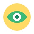 Eye Icon, Web App Button Flat Vector Design