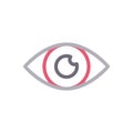 eye vector flat color icon Royalty Free Stock Photo