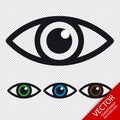 Eye Icons - Colorful Vector Set - Isolated On Transparent Background