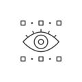 Eye identification line outline icon