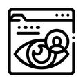 eye identity line icon vector illustration sign Royalty Free Stock Photo