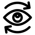 Eye, increase bold vector icon which can be easily modified or edited Royalty Free Stock Photo
