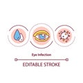 Eye infection concept icon