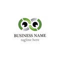 Eye infinity logo template Royalty Free Stock Photo