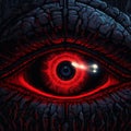 Upside Down Glowing Eye Poster - Detailed Science Fiction Dragon Art