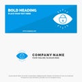 Eye, Internet, Security, Lock SOlid Icon Website Banner and Business Logo Template Royalty Free Stock Photo
