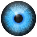 Eye iris generated hires texture