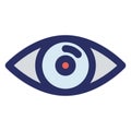 Eye Isolated Vector with Outline icon which can easily modify or edit Royalty Free Stock Photo