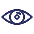 Eye Isolated Vector with Outline icon which can easily modify or edit Royalty Free Stock Photo