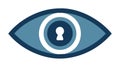 Eye with Keyhole Vision Vector Icon, Security Insight, vector design Generative AI Royalty Free Stock Photo
