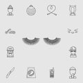 eye lashes icon. Detailed set of life style icons. Premium quality graphic design. One of the collection icons for websites, web d