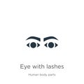 Eye with lashes icon vector. Trendy flat eye with lashes icon from human body parts collection isolated on white background.