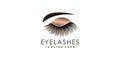 Eye lashes logo design concept Premium Vector Royalty Free Stock Photo
