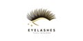 Eye lashes logo design concept Premium Vector Royalty Free Stock Photo