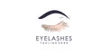 Eye lashes logo design concept Premium Vector Royalty Free Stock Photo