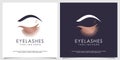 Eye lashes logo design concept Premium Vector Royalty Free Stock Photo