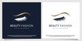 Eye lashes logo design with creative modern concept Premium Vector idea design Royalty Free Stock Photo