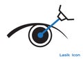 Eye lasik icon , logo and Royalty Free Stock Photo