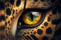 Eye of a leopard. Animal skin detail. Vector illustration. Royalty Free Stock Photo