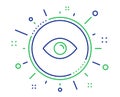 Eye line icon. Look or Optical Vision sign. Vector