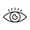 Eye thin line vector  icon Royalty Free Stock Photo