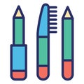 Eye liner, eye pencils Isolated Vector icon which can be easily modified or edited Royalty Free Stock Photo