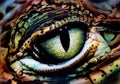 The eye of a lizard. Airbrush painting. Hand drawing Royalty Free Stock Photo