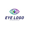 Eye Logo design concept vector template. Colorful media icon. Vision Logotype concept idea Royalty Free Stock Photo