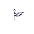 Eye logo illustration bird clipart color design vector
