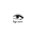 Eye logo illustration of a black vector design Royalty Free Stock Photo