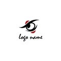 Eye logo illustration of a black vector design Royalty Free Stock Photo