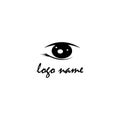 Eye logo illustration of a black vector design Royalty Free Stock Photo