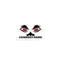 Eye logo illustration of a black vector design Royalty Free Stock Photo