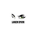 Eye logo illustration of a black vector design Royalty Free Stock Photo