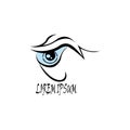 Eye logo illustration of a black vector design Royalty Free Stock Photo