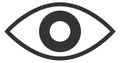 Eye logo. Optical emblem. Vision sign. Eyesight symbol