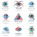 Eye logo set Royalty Free Stock Photo