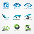 Eye logo sign vector set graphic design Royalty Free Stock Photo