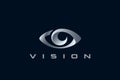 Eye Logo Vision Abstract Design vector template 3D style. Ophtalmology Clinic Optical Media Video Logotype concept icon