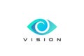 Eye Logo Vision Abstract Design vector template. Ophtalmology Clinic Optical Media Video Logotype concept icon