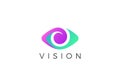 Eye Logo Vision Abstract Design vector template. Ophtalmology Clinic Optical Media Video Logotype concept icon