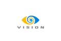 Eye Logo vision abstract Logo design vector Royalty Free Stock Photo