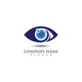 Eye Logo vision abstract simple design vector template