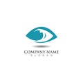 Eye Logo vision abstract simple design vector template