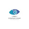 Eye Logo vision abstract simple design vector template